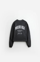 STAMPD Black Oil Wash Malibu High Crew Neck at Gravity NYC